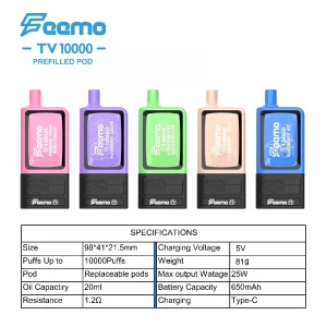 FEEMO 10000 puff P01 Specification